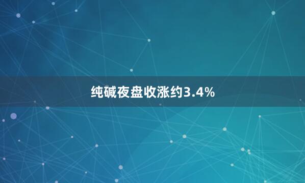 纯碱夜盘收涨约3.4%