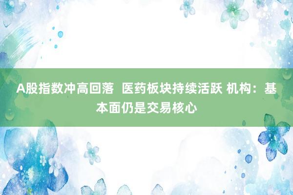 A股指数冲高回落  医药板块持续活跃 机构：基本面仍是交易核心