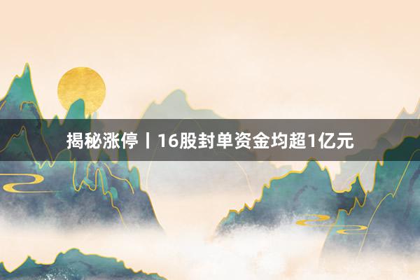 揭秘涨停丨16股封单资金均超1亿元