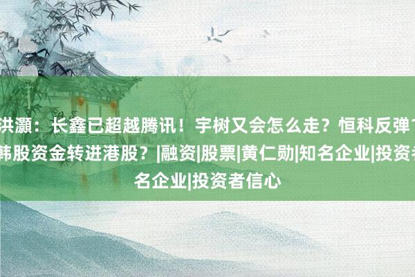 洪灝:长鑫已超越腾讯!宇树又会怎么走?恒科反弹15%,韩股资金转进港股?|融资|股票|黄仁勋|知名企业|投资者信心