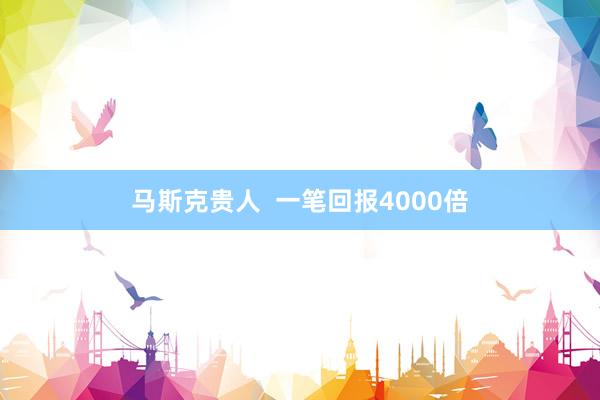 马斯克贵人  一笔回报4000倍