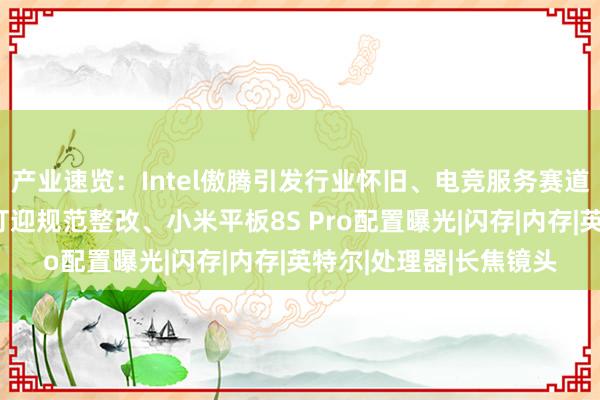 产业速览：Intel傲腾引发行业怀旧、电竞服务赛道格局重塑、智驾小蓝灯迎规范整改、小米平板8S Pro配置曝光|闪存|内存|英特尔|处理器|长焦镜头