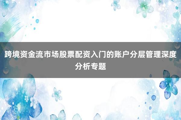 跨境资金流市场股票配资入门的账户分层管理深度分析专题