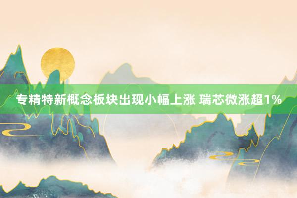 专精特新概念板块出现小幅上涨 瑞芯微涨超1%