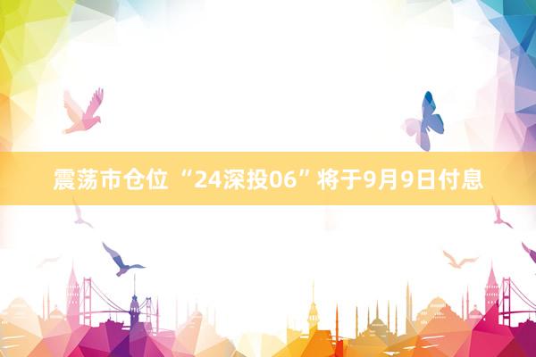 震荡市仓位 “24深投06”将于9月9日付息