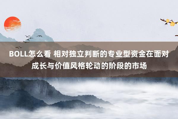 BOLL怎么看 相对独立判断的专业型资金在面对成长与价值风格轮动的阶段的市场
