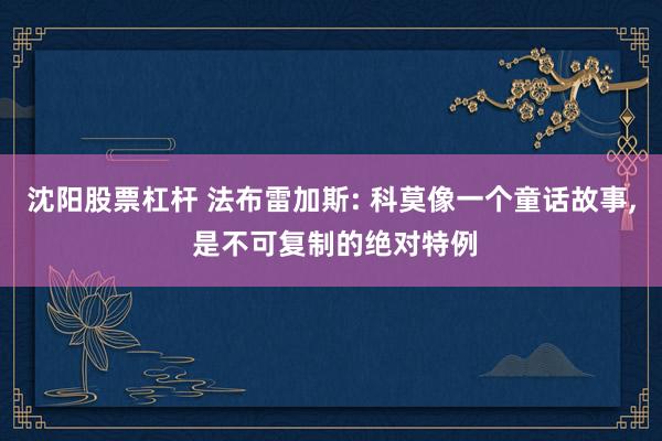 沈阳股票杠杆 法布雷加斯: 科莫像一个童话故事, 是不可复制的绝对特例